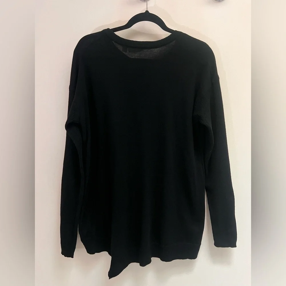WILT Women’s Black Long Sleeve Oversized Crewneck Sweater - size Medium - Picture 4 of 12